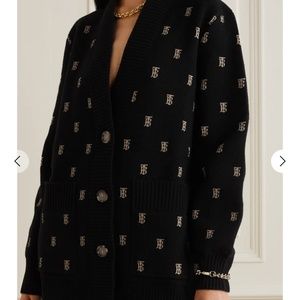 Burberry Intarsia logo cardigan